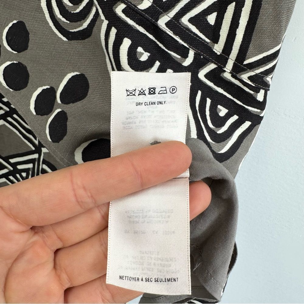 ⛔️SOLD⛔️Anthropologie Maeve Edessa Linen Brown Tribal Print Sarong Wrap Skirt Si - Picture 10 of 12